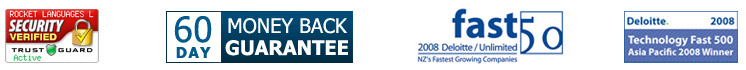 Accreditations, Affiliations, Guarantees : Trust Guard, Deloitte Fast 50, Deloitte Fast 500, ACTFL