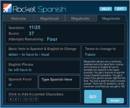 Spanish verb tenses and conjugations with MegaVerbss