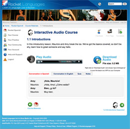 Learn Spanish Learning Lounge Screen Shot